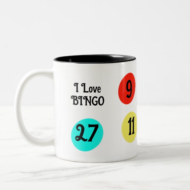 BINGO I Love Bingo Mug Amusant Coloré (Gauche)