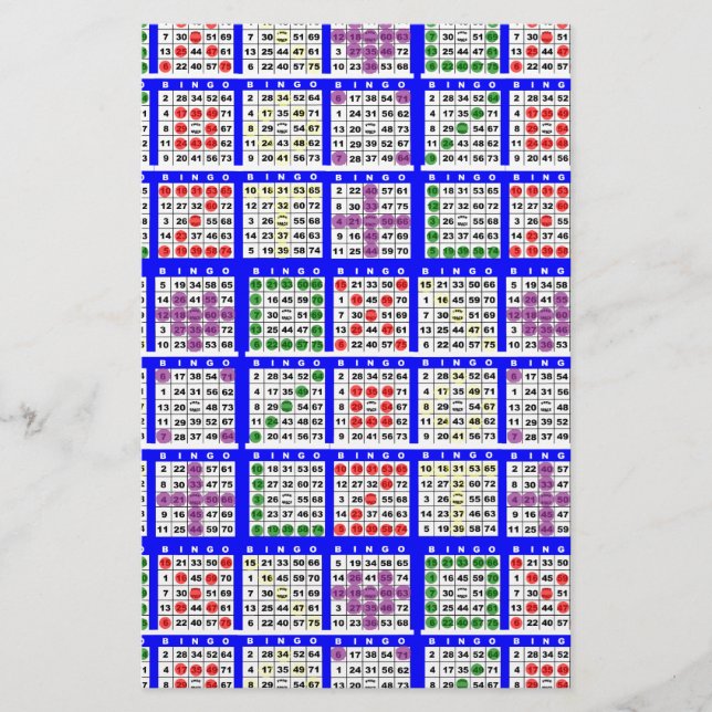 Bingo Jeu Motifs Grand (Devant)