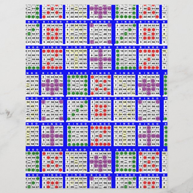 Bingo Jeu Motifs Grand (Devant)