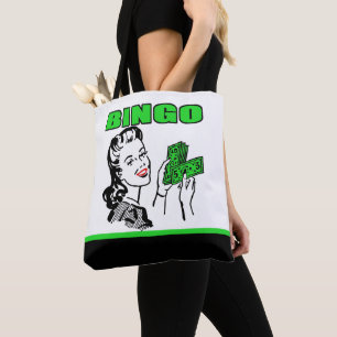 Bingo Lady Avec Sac fourre-tout D'Argent