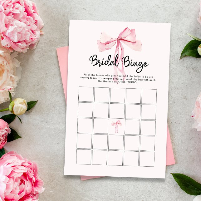 Bingo minimaliste de la mariée rose (Créateur téléchargé)
