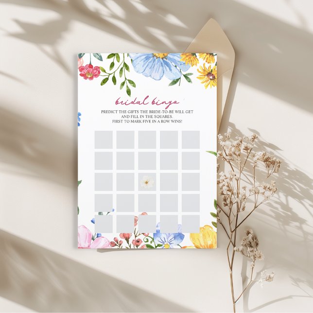 Bingo nuptiale Floral Love in Bloom Shower Game (love is in bloom bridal shower game bridal bingo fun activity
)