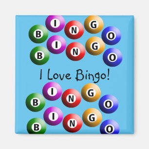 Bingo Player "I Love Bingo" blue Magnet