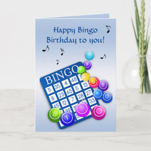 Bingo Sports Blue carte d'anniversaire
