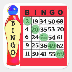 BINGO-TEST et autocollants rouges de Dauber