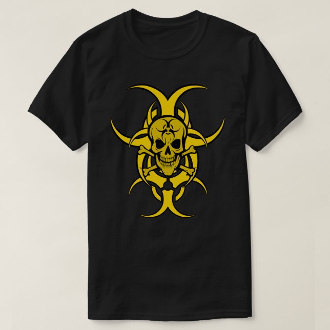Bio Hazard Grinning Skull T-Shirt v3 (Design devant)