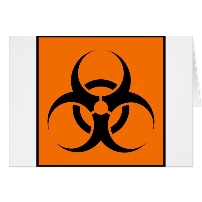 Bio risque ou orange de avertissement de symbole (Devant horizontal)