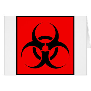 Bio risque ou rouge de avertissement de symbole de
