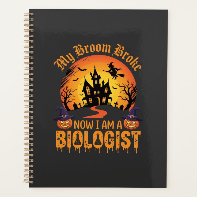 Biologiste d'Halloween Sorcière Maison Hantée Citr (Devant)