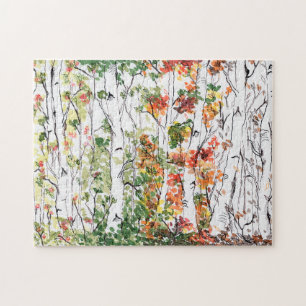 Birch Forest, Four Seasons - Puzzle