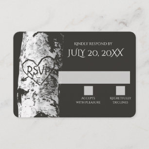 Birch Tree avec Coeur sculpté RSVP