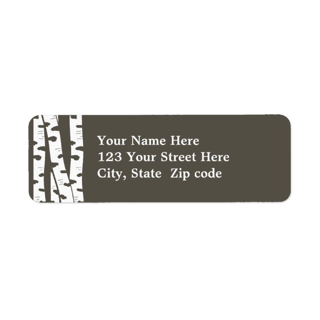Birch Trees Adresse ou étiquette cadeau (Devant)