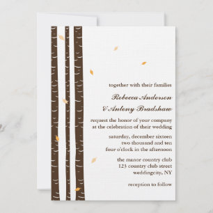 Birch Trees Invitations de mariage