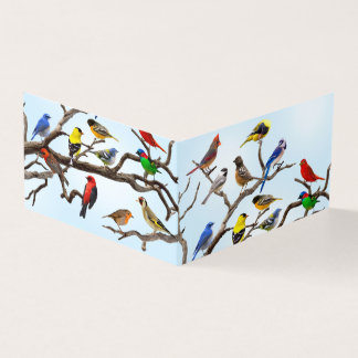 Bird Crowd sur Branches Carte de voeux vierge