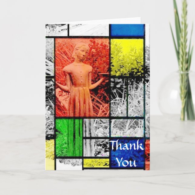 Bird Girl Angel Carte de remerciements (Devant)