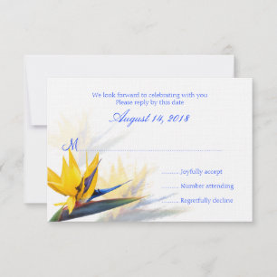 Bird of Paradise Hawaiian Mariage Répondre Cartes
