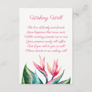 Bird of Paradise Mariage Wishing Well Cartes