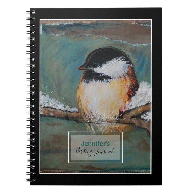 Bird Watcher Bird Journal Avec Chickadee Art (Devant)