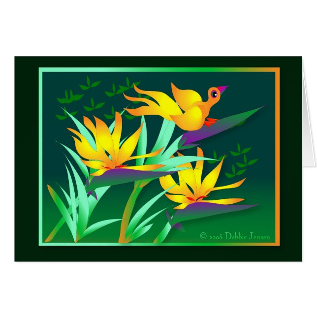 Birdie du paradis par Debbie Jensen (Devant horizontal)