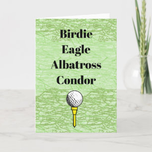 Birdie Eagle Albatross Condor Golf Carte d'anniver