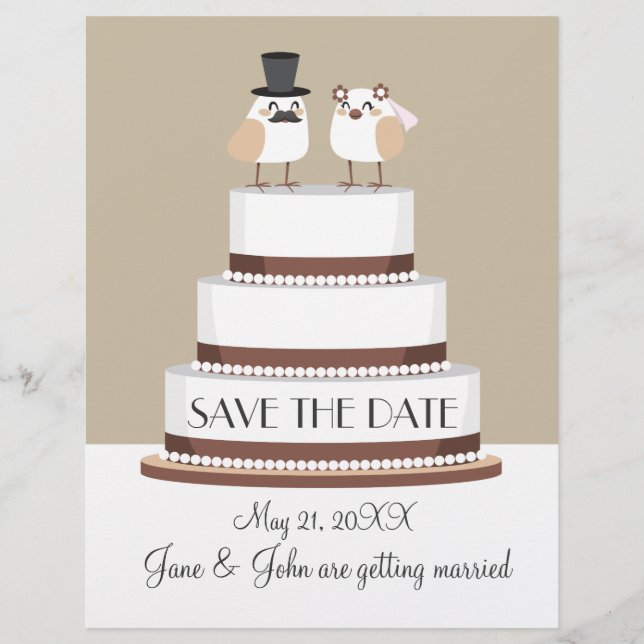 Birds Love Mariage Cake (Devant)