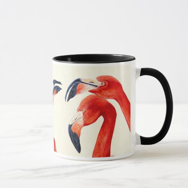 Birds of a Feather - tasse de café de Flamant rose (Droite)