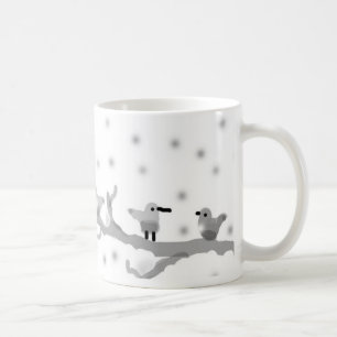 "BIRDS ON A SNOWY BRANCH" Mug classique, 11 oz