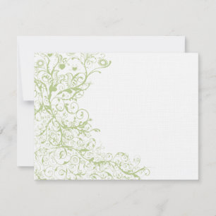 Birds & Swirls #28 Wedding RSVP Response Card