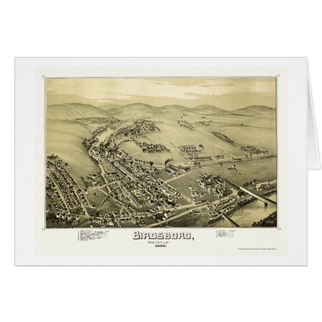 Birdsboro, carte panoramique de PA - 1890 (Devant horizontal)