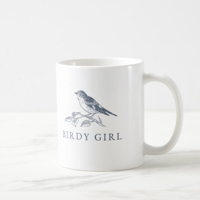 Birdy Girl Amateur d'oiseaux Café Mug (Droite)