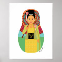 Birman, Myanmar Matryoshka Poster