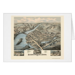 Birmingham, carte panoramique de CT - 1876