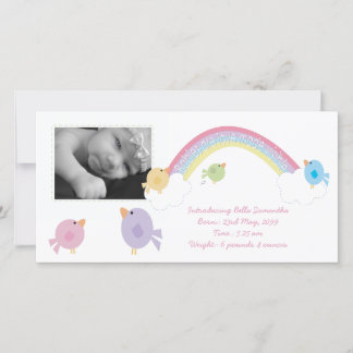 Birth & Rainbow Baby Birth Photo Faire-part