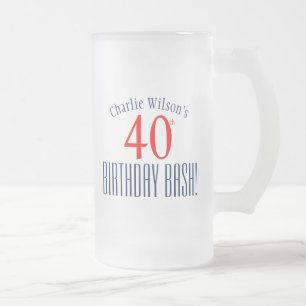 Birthday Beer Mug - 40th Birthday Bash!