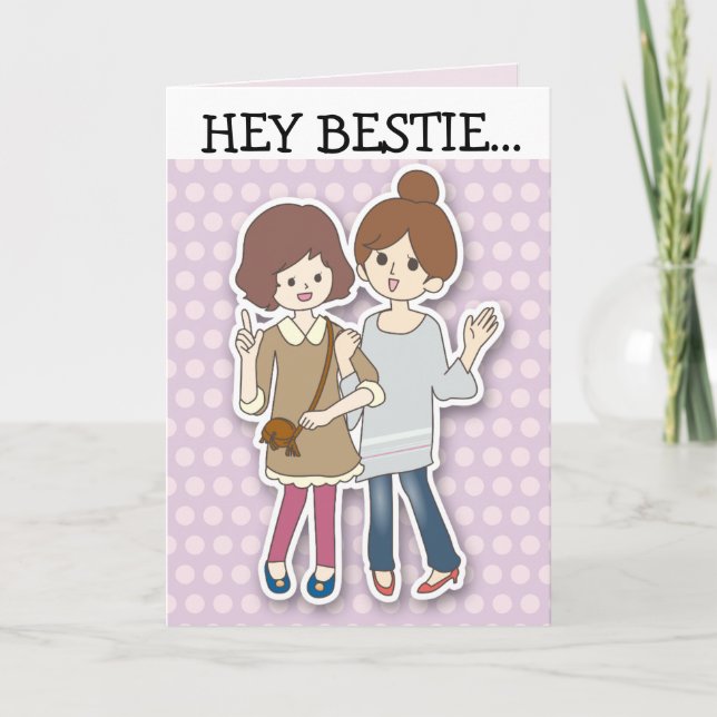 BIRTHDAY BEST AMI (BFF) Cartes de voeux (Devant)