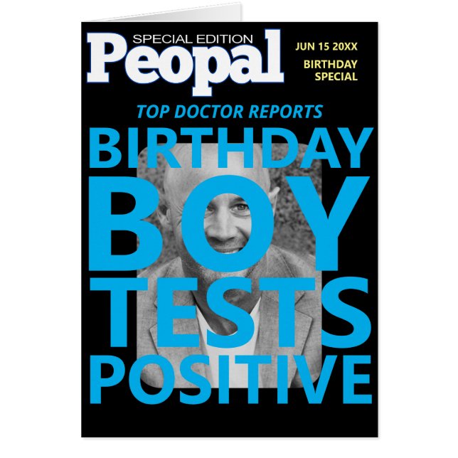 Birthday Boy Tests Positif, Funny Homme Anniversai (Devant)