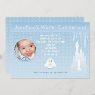 Birthday Boy Winter Onederland invitation