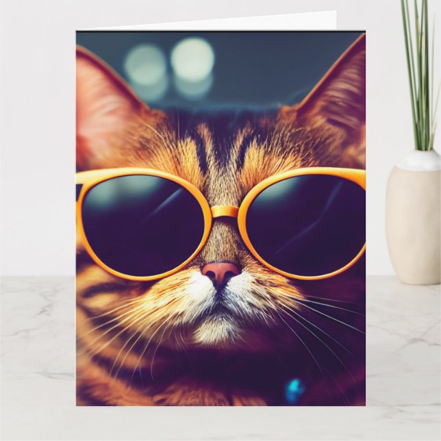BIRTHDAY BROTHER COOL CHAT CARTE DE RECONNAISSANCE (Devant)