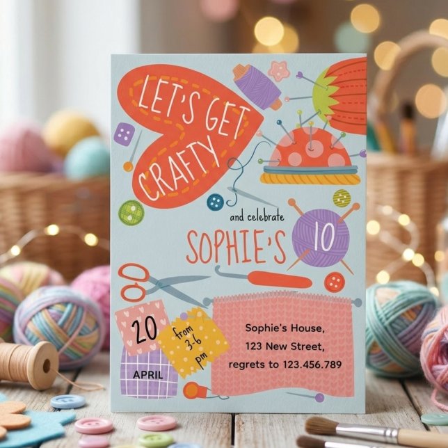 Birthday craft and art Invitation (Créateur téléchargé)