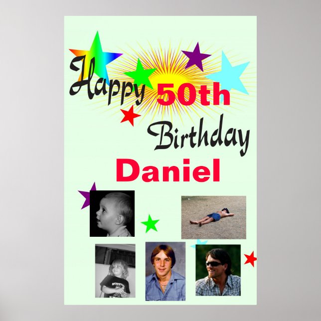 Birthday custom photo poster (Devant)