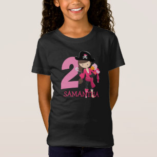 Birthday GIRL ParrotParty Pirate 2ème nom T-shirt