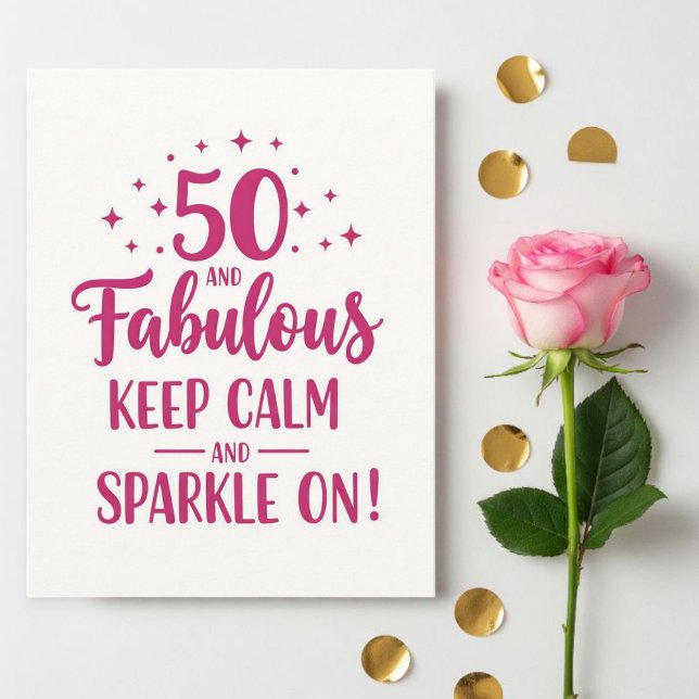 Birthday Greeting Card for Her - 50th Birthday  (Créateur téléchargé)