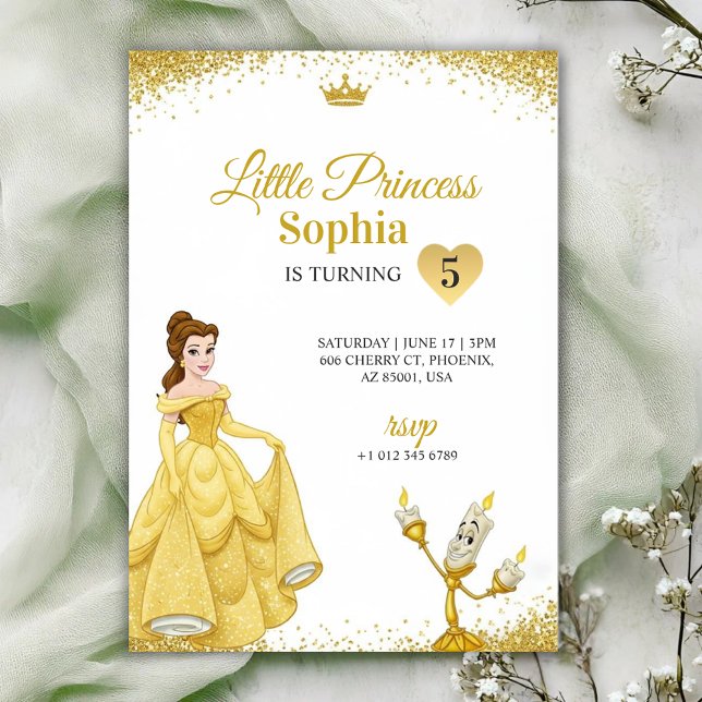 Birthday Invitation featuring a princess (Créateur téléchargé)