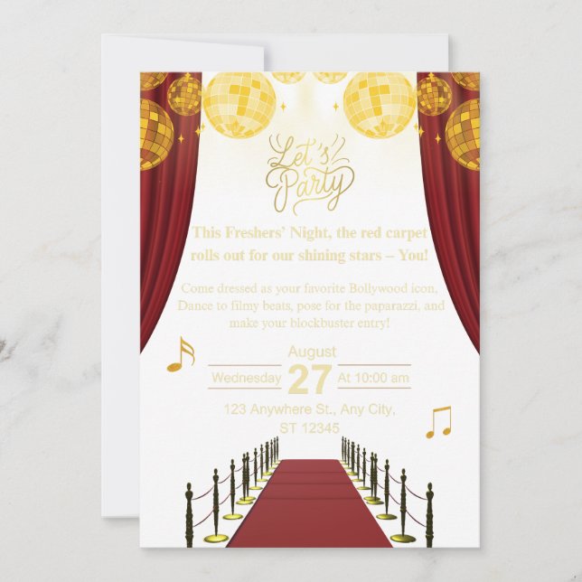 Birthday Invitation Minimal Elegant Modern Design (Devant)