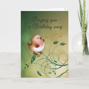 Birthday little Bird pour n'importe quelle carte d
