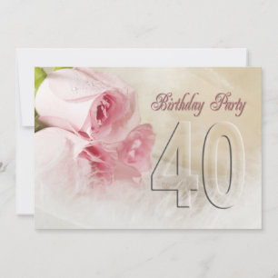 Birthday party invitation for 40 years