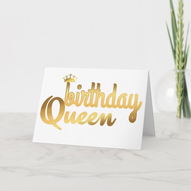 BIRTHDAY QUEEN CARTE (Devant)
