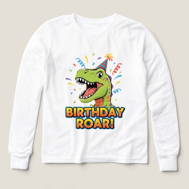 Birthday Roar Cute Dinosaur Birthday Party Design (Motif recto)