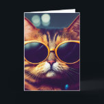 BIRTHDAY SISTER COOL CAT CARTE DE REMERCIEMENT<br><div class="desc">À UNE GRANDE SOEUR ET UNE VÉRITABLE CARTE D'ANNIVERSAIRE CHAT COOL</div>