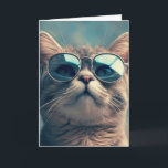 BIRTHDAY SISTER COOL CAT CARTE DE REMERCIEMENT<br><div class="desc">À UNE GRANDE SOEUR ET UNE VÉRITABLE CARTE D'ANNIVERSAIRE CHAT COOL</div>